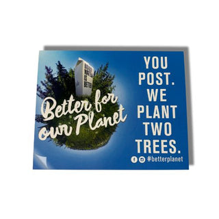 Better for our Planet : You Post We Planet Two Trees sticker