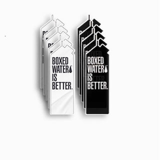 Boxed Water white and black stickers