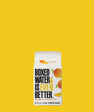 250ml mango carton on yellow-orange background