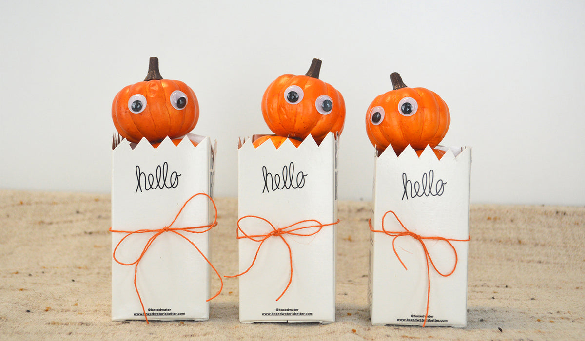 Boxes Reimagined! Perky Pumpkin Centerpieces and Creepy Crawly Drinks