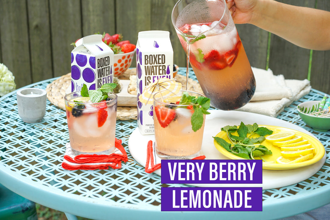 Blackberry lemonade at a summer party 