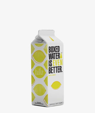 Lemon flavored water carton