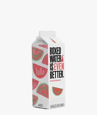 Watermelon flavored water carton