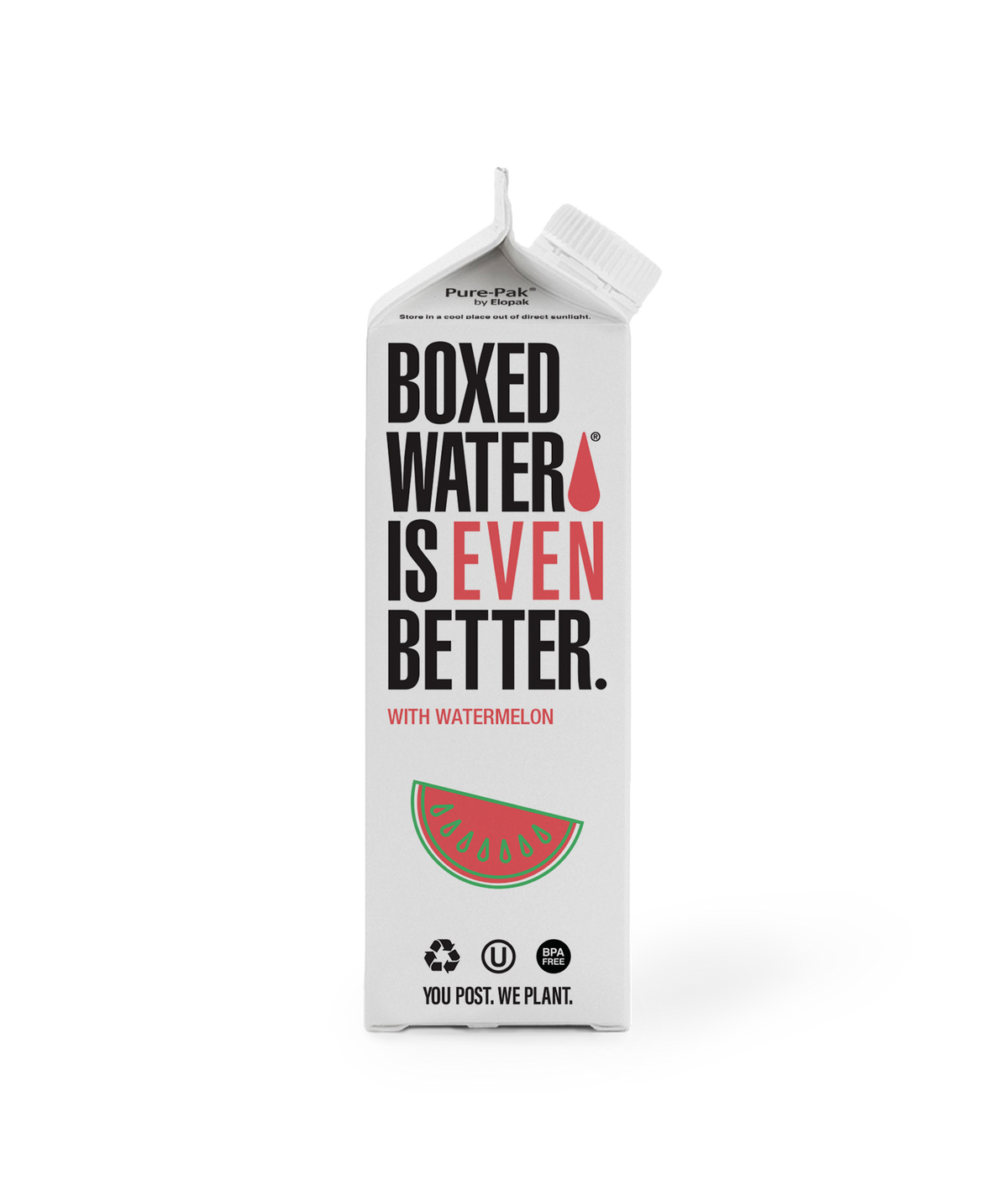 Boxed Water Is Even Better watermelon flavored carton