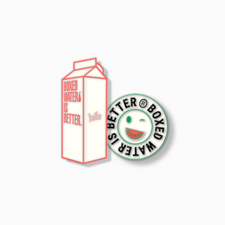 Watermelon Boxed Water is Better Carton sticker and circle shaped sticker
