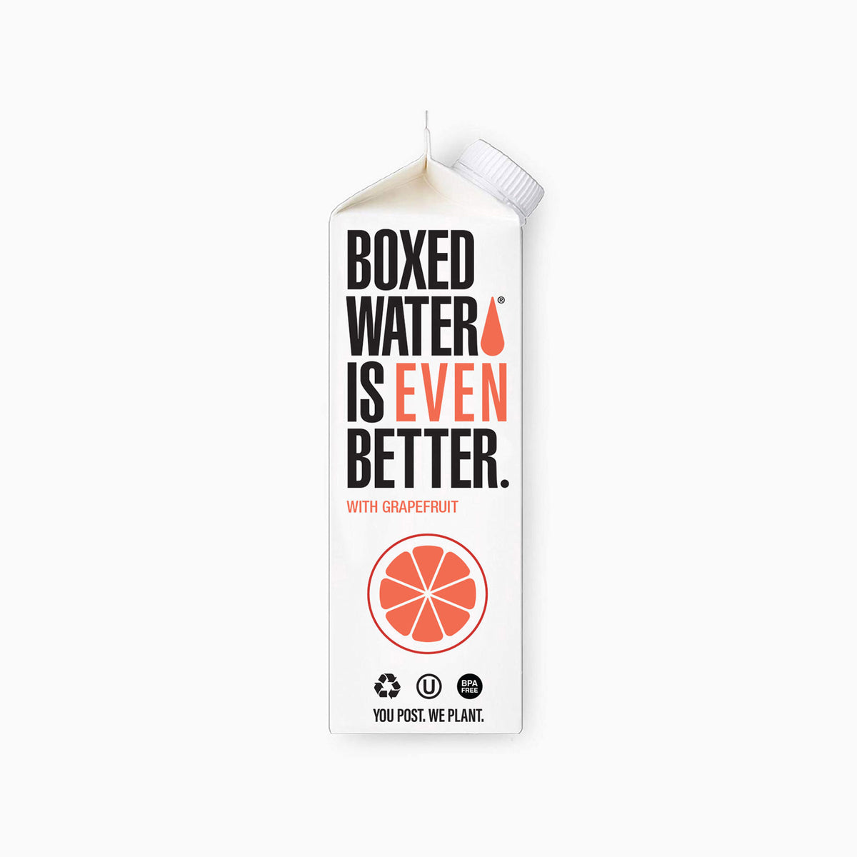 grapefruit flavored water carton