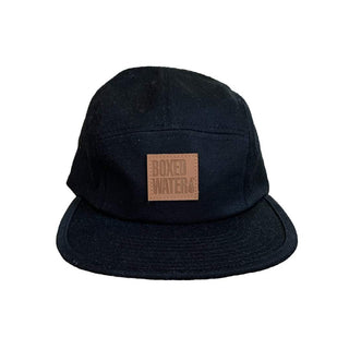 Leather patch jockey hat